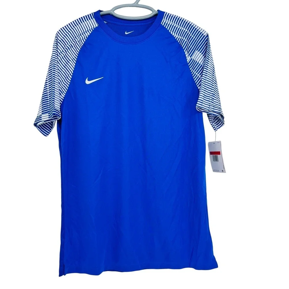 Nike Dri-FIT US Short Sleeve Academy Soccer Jersey Men's L Royal Blue DH8033 NWT